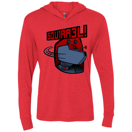 T-Shirts Vintage Red / X-Small Squirrel Triblend Long Sleeve Hoodie Tee