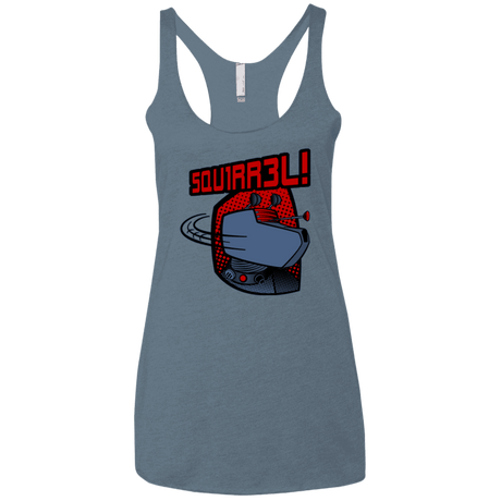 T-Shirts Indigo / X-Small Squirrel Women's Triblend Racerback Tank