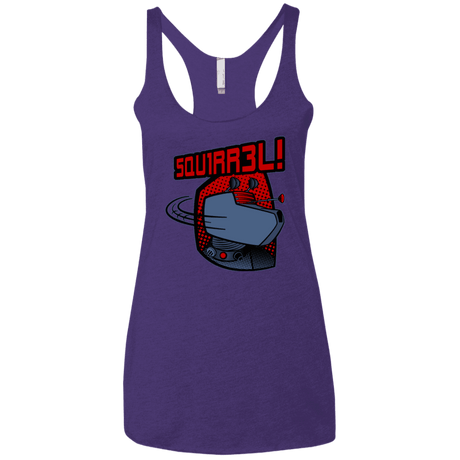 T-Shirts Purple / X-Small Squirrel Women's Triblend Racerback Tank