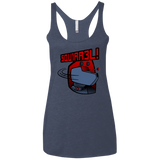 T-Shirts Vintage Navy / X-Small Squirrel Women's Triblend Racerback Tank