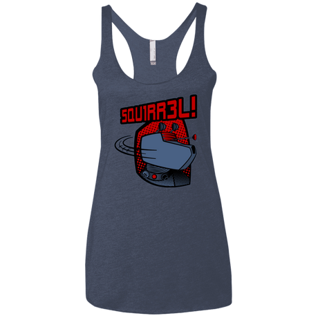 T-Shirts Vintage Navy / X-Small Squirrel Women's Triblend Racerback Tank