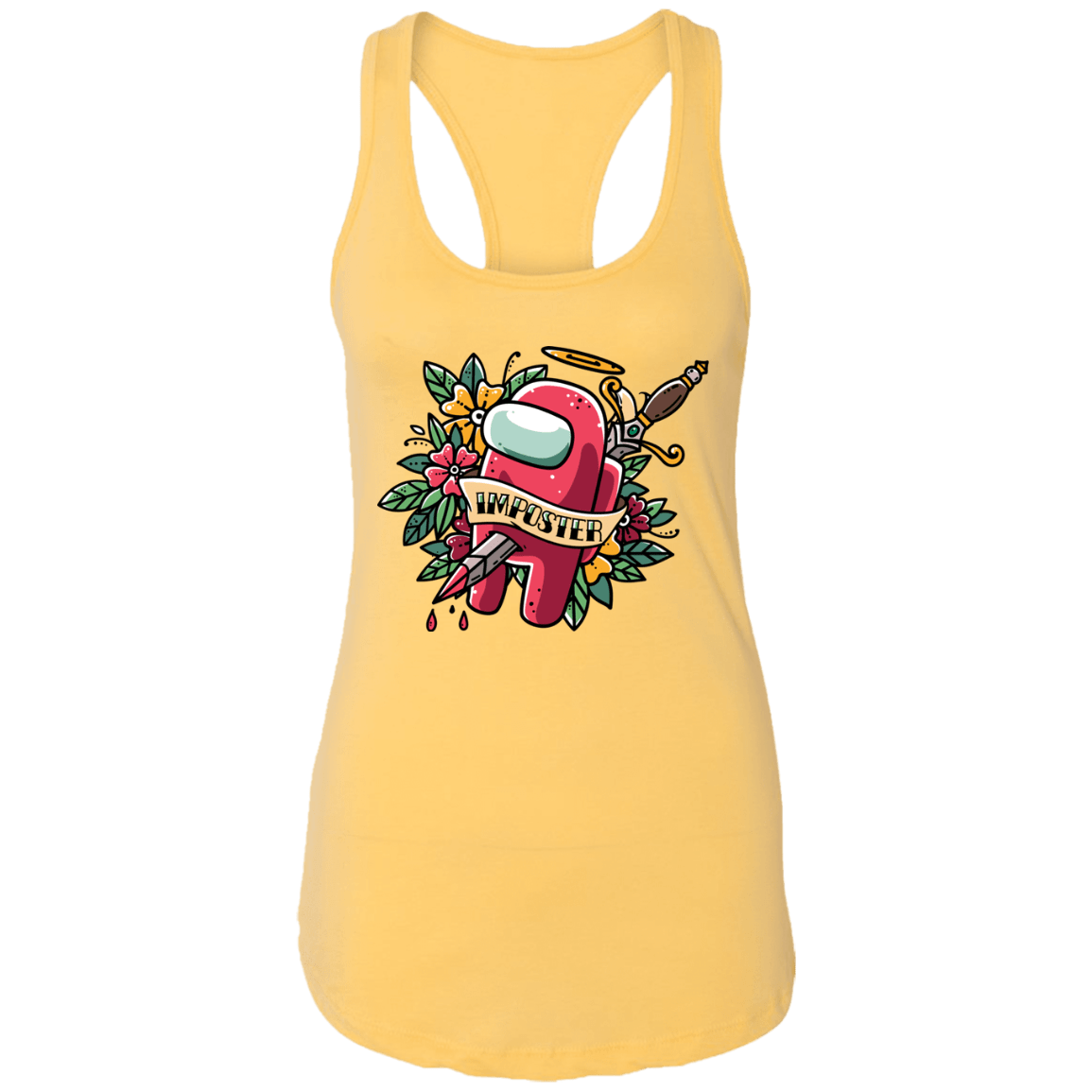 T-Shirts Banana Cream / X-Small SS Tattoo Ladies Ideal Racerback Tank