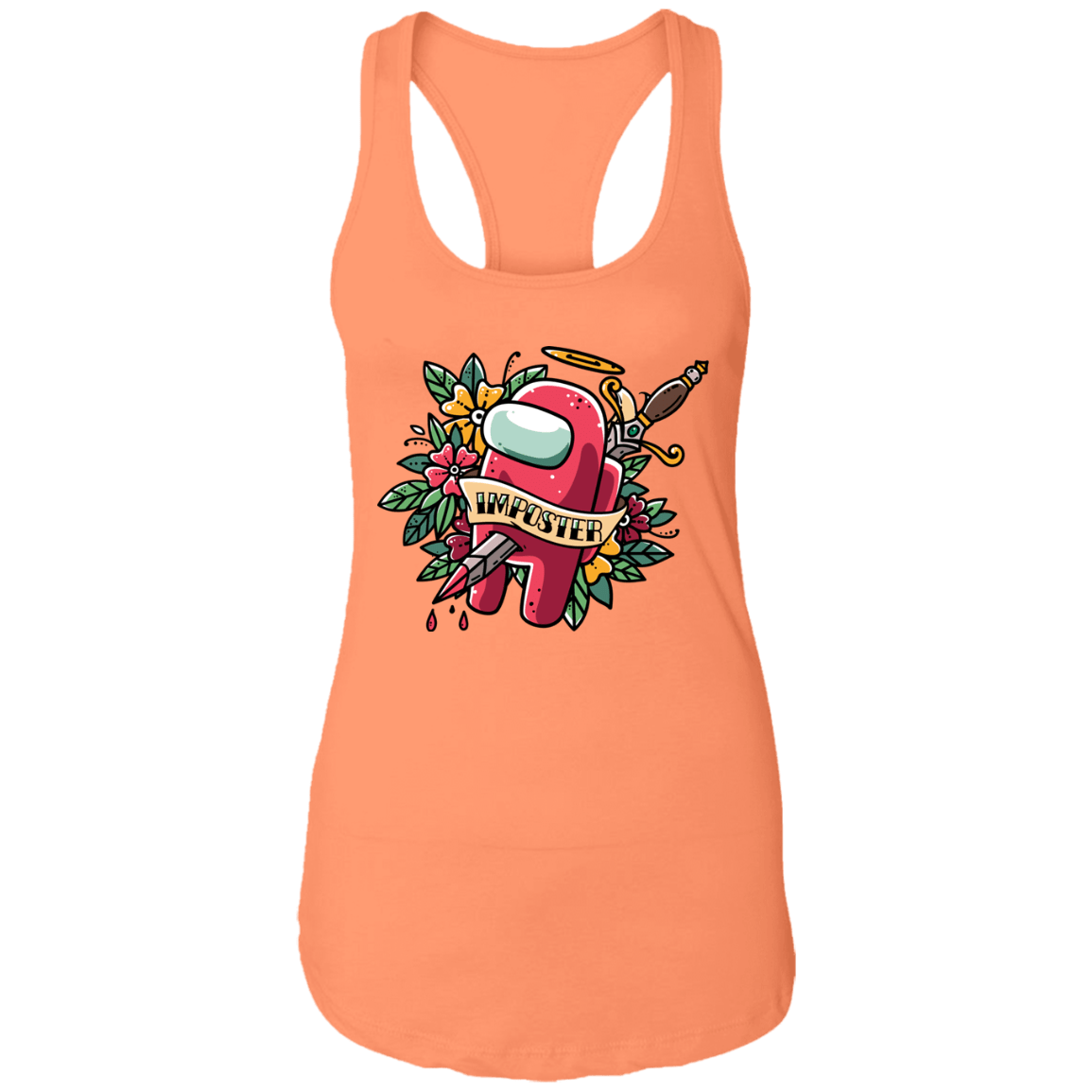 T-Shirts Light Orange / X-Small SS Tattoo Ladies Ideal Racerback Tank