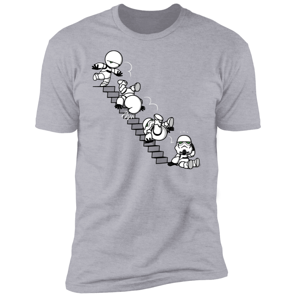 T-Shirts Heather Grey / S Stairs Trooper Men's Premium T-Shirt