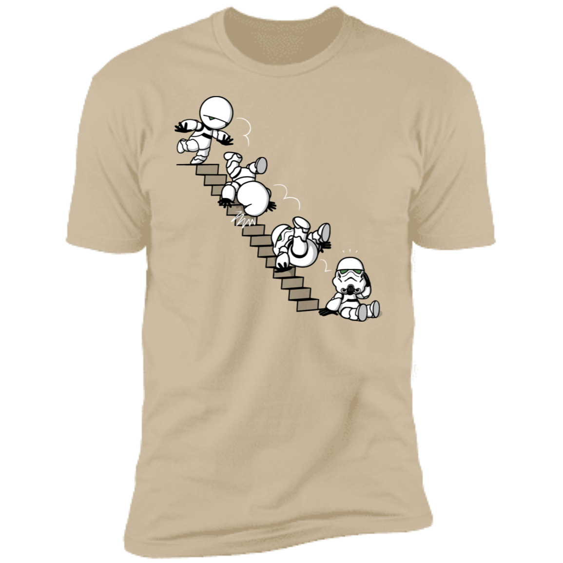 T-Shirts Sand / S Stairs Trooper Men's Premium T-Shirt