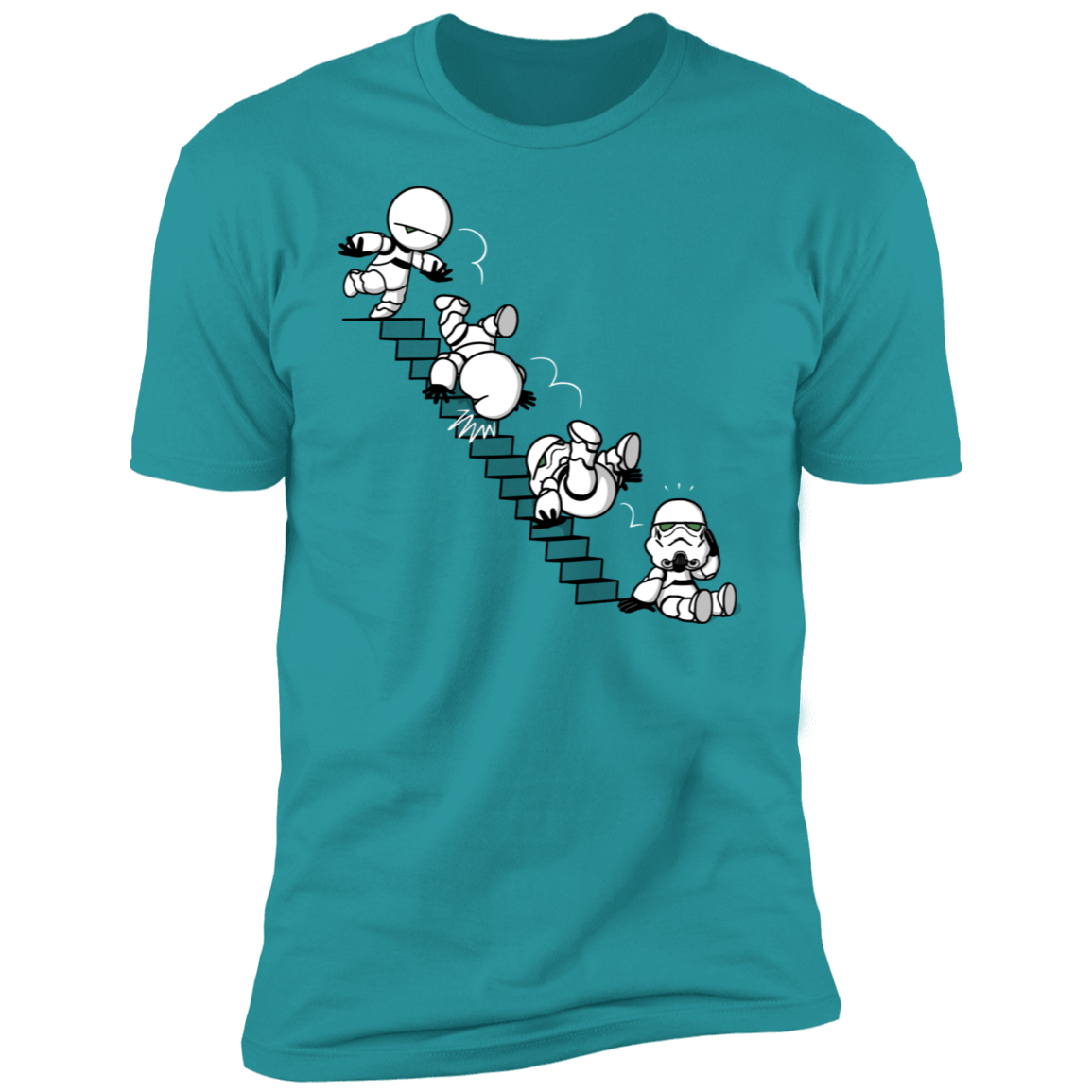 T-Shirts Tahiti Blue / S Stairs Trooper Men's Premium T-Shirt