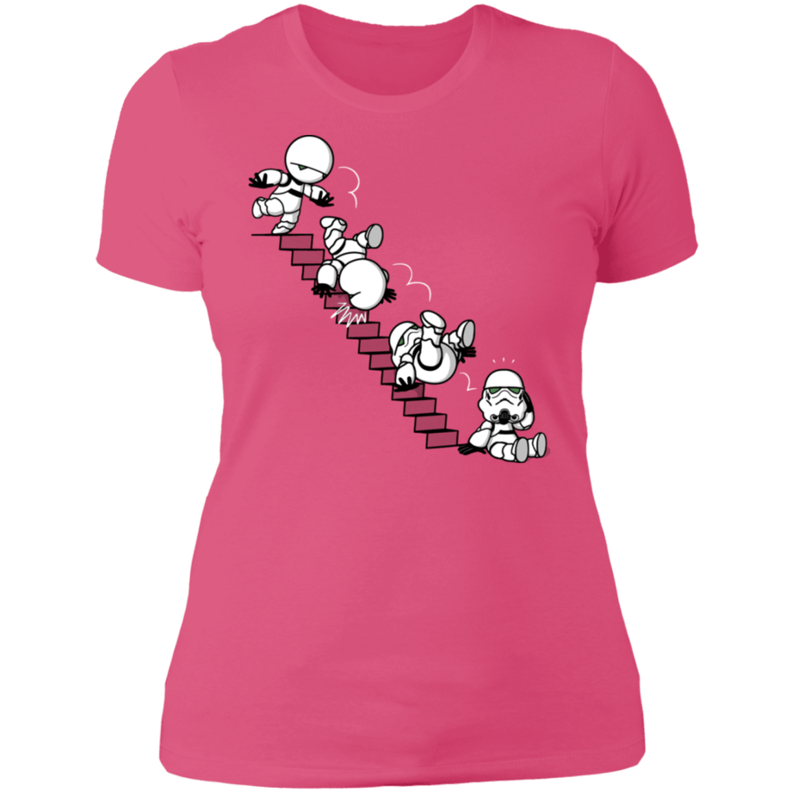 T-Shirts Hot Pink / S Stairs Trooper Women's Premium T-Shirt