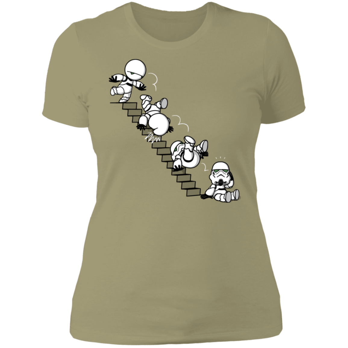 T-Shirts Light Olive / S Stairs Trooper Women's Premium T-Shirt