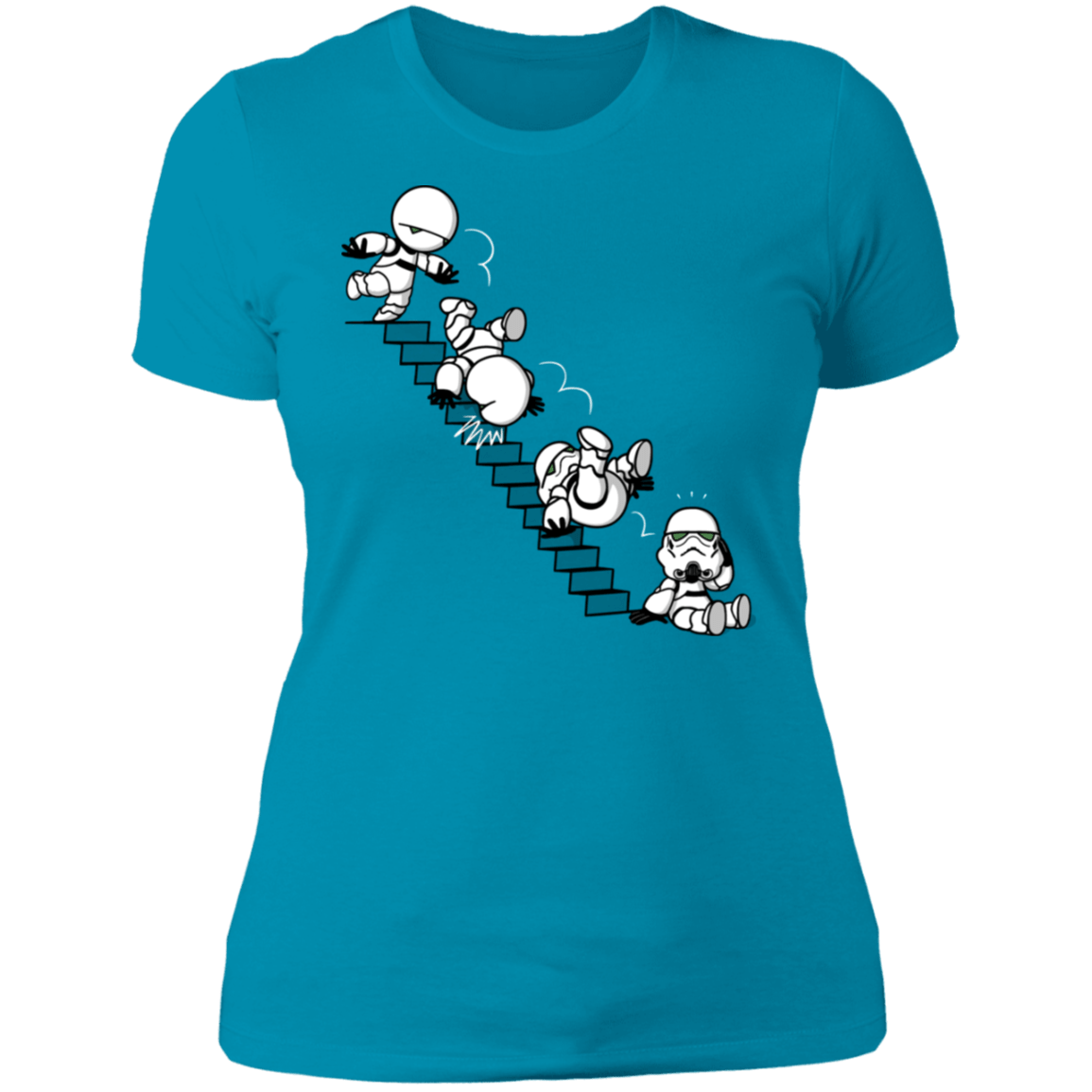 T-Shirts Turquoise / S Stairs Trooper Women's Premium T-Shirt