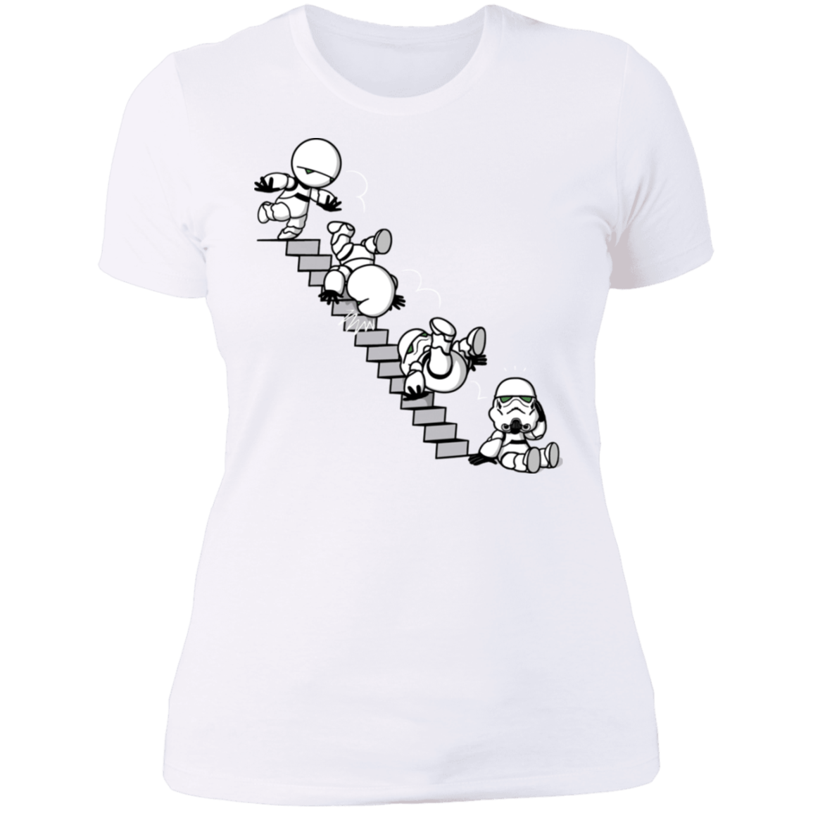 T-Shirts White / S Stairs Trooper Women's Premium T-Shirt