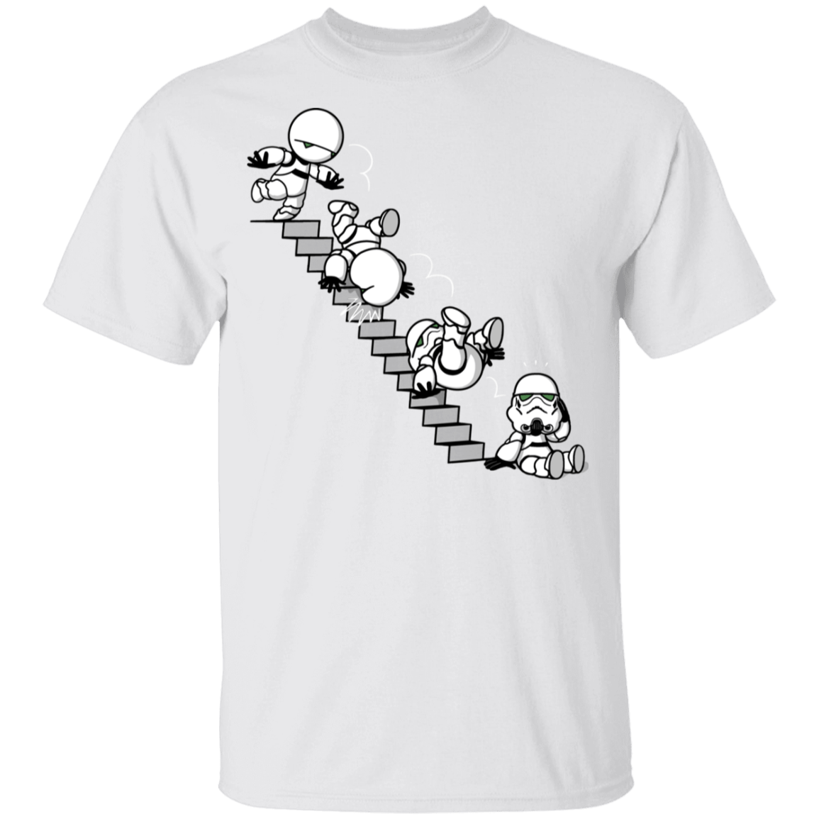 T-Shirts White / YXS Stairs Trooper Youth T-Shirt