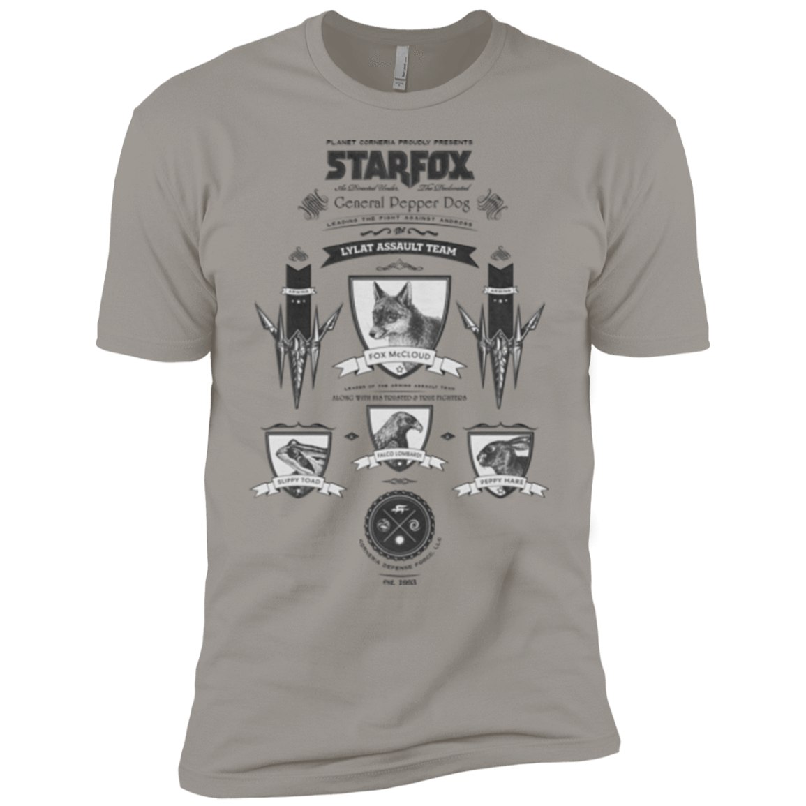 T-Shirts Light Grey / YXS Star Fox Vintage Boys Premium T-Shirt