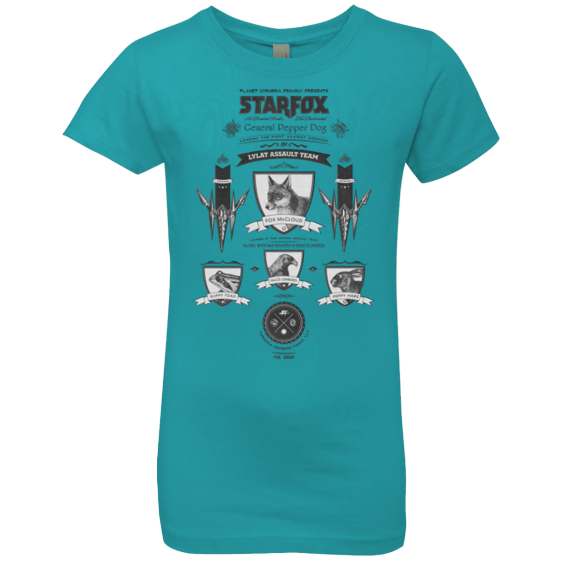 T-Shirts Tahiti Blue / YXS Star Fox Vintage Girls Premium T-Shirt