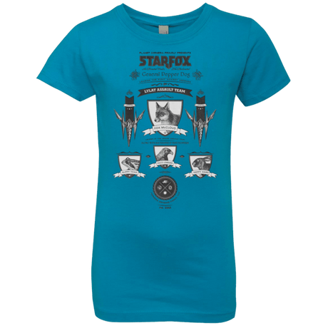 T-Shirts Turquoise / YXS Star Fox Vintage Girls Premium T-Shirt