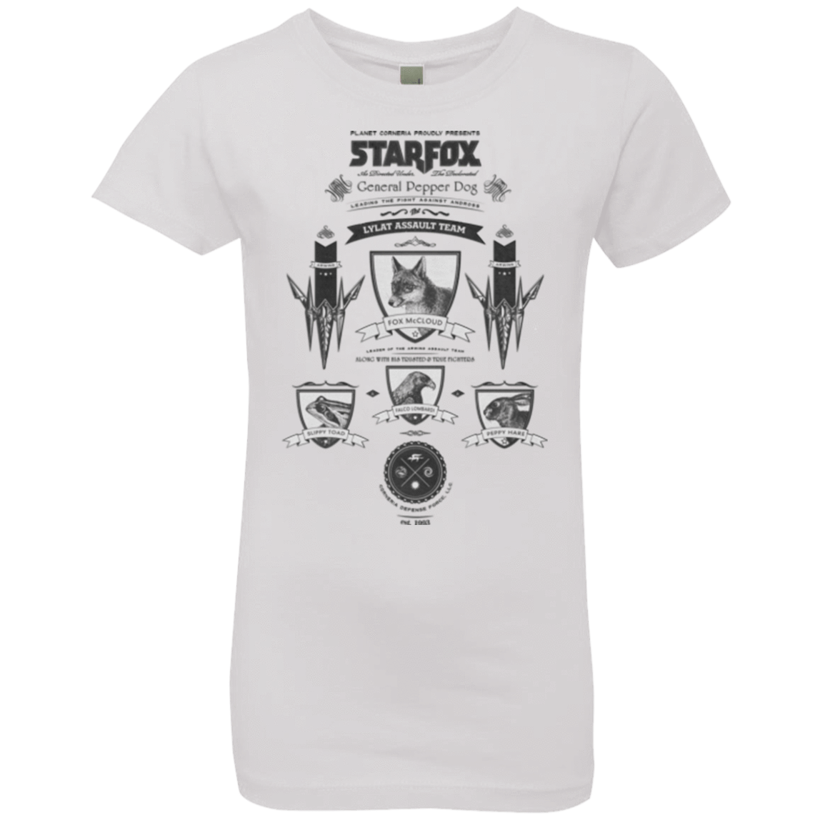 T-Shirts White / YXS Star Fox Vintage Girls Premium T-Shirt