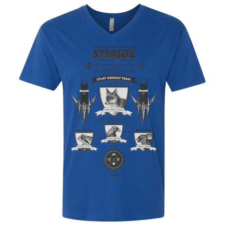 T-Shirts Royal / X-Small Star Fox Vintage Men's Premium V-Neck