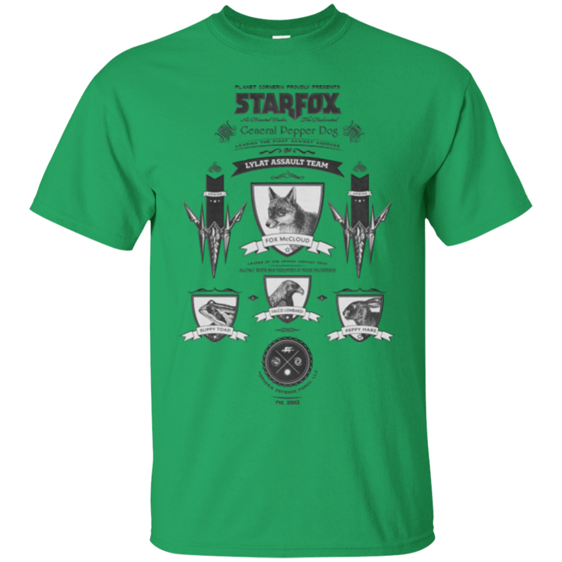 T-Shirts Irish Green / Small Star Fox Vintage T-Shirt