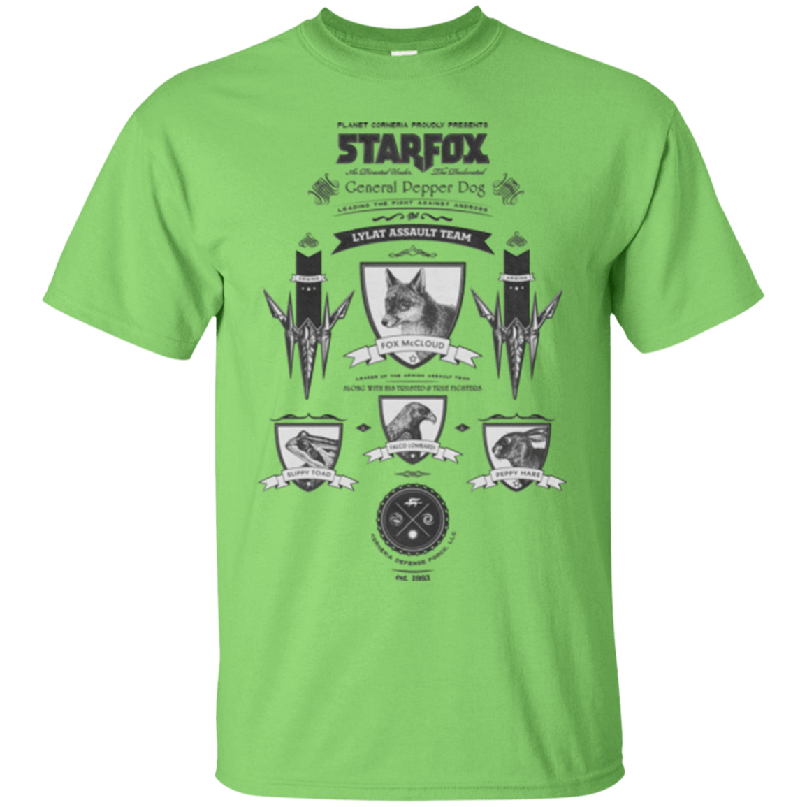 T-Shirts Lime / Small Star Fox Vintage T-Shirt