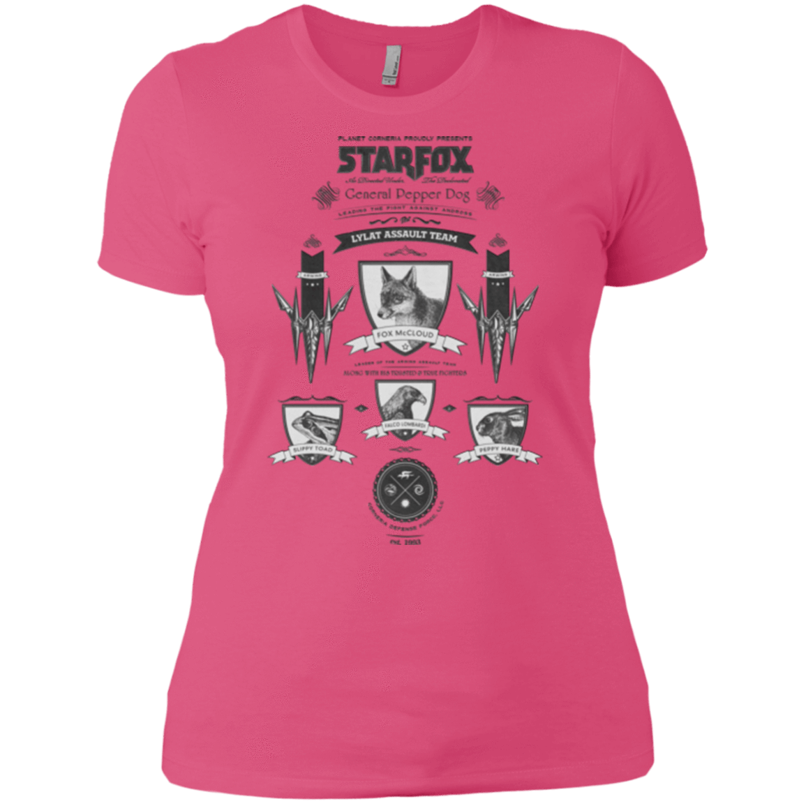T-Shirts Hot Pink / X-Small Star Fox Vintage Women's Premium T-Shirt