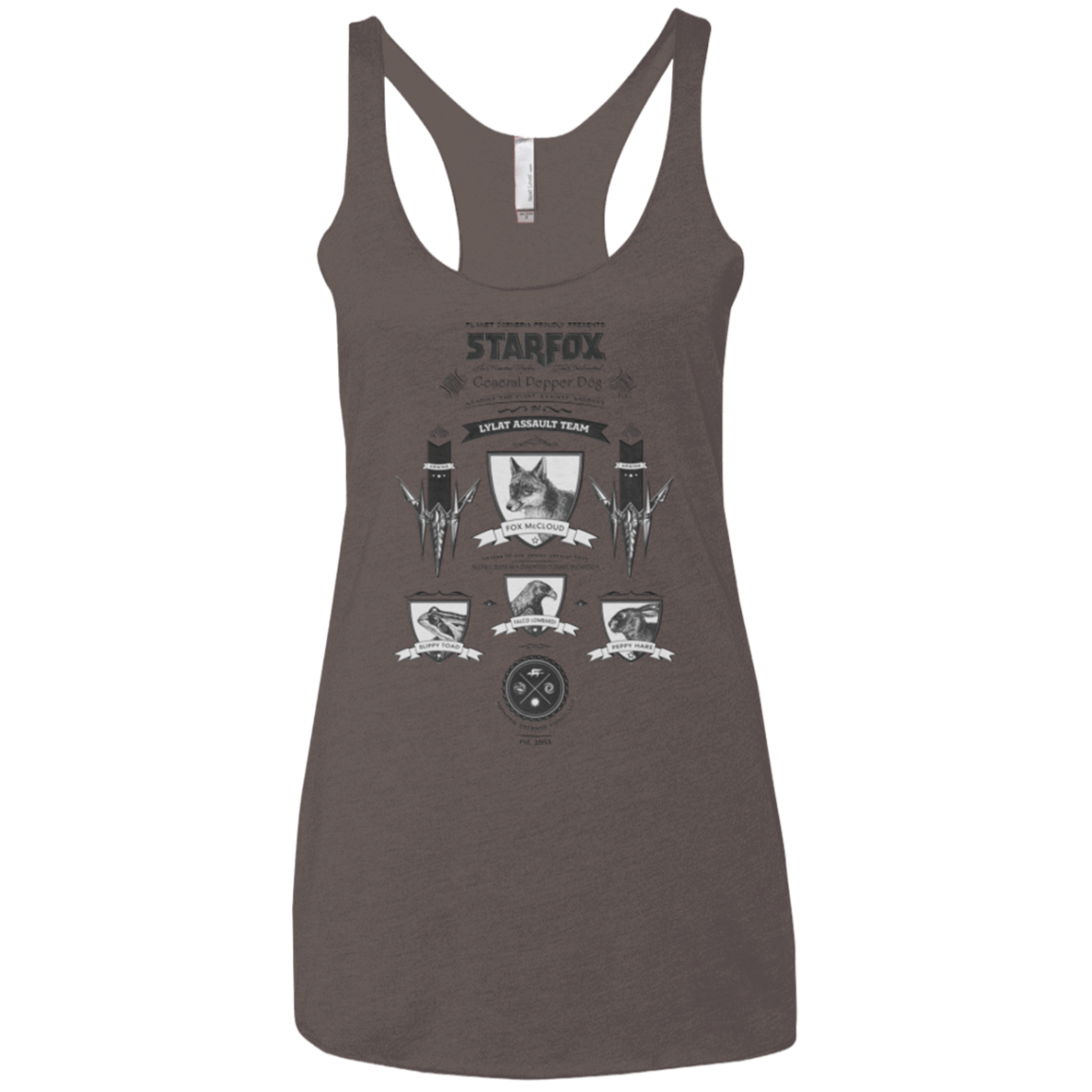 T-Shirts Macchiato / X-Small Star Fox Vintage Women's Triblend Racerback Tank