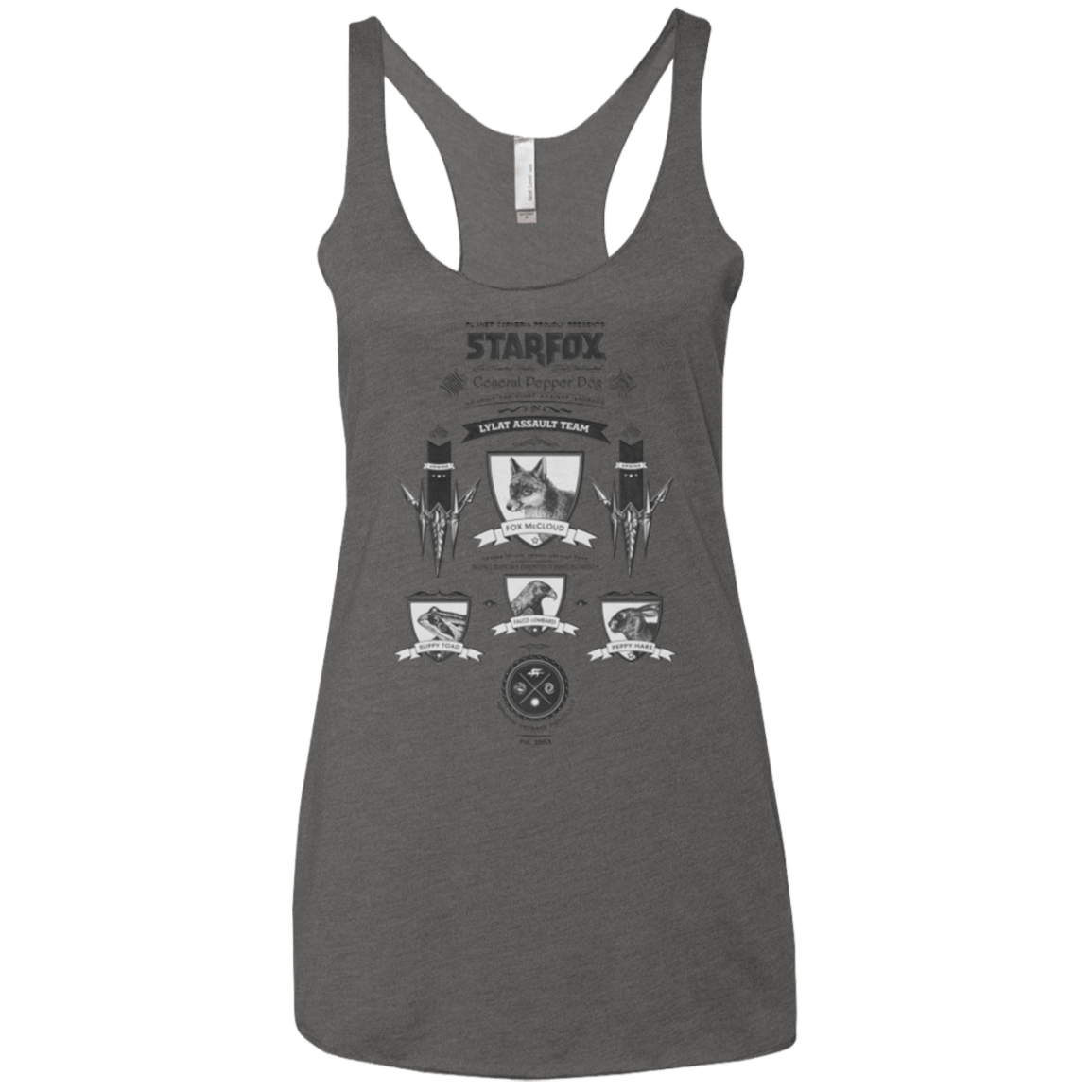 T-Shirts Premium Heather / X-Small Star Fox Vintage Women's Triblend Racerback Tank