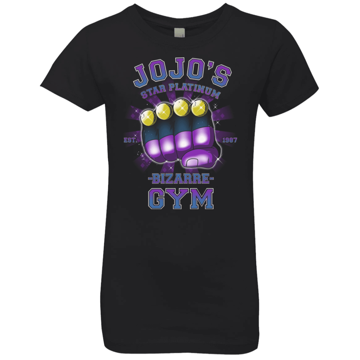 T-Shirts Black / YXS Star Platinum Gym Girls Premium T-Shirt