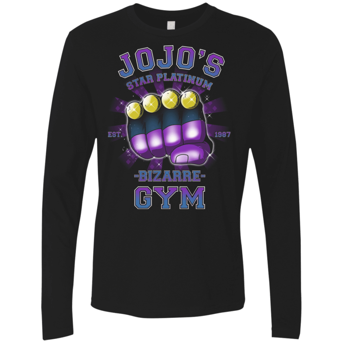 T-Shirts Black / S Star Platinum Gym Men's Premium Long Sleeve