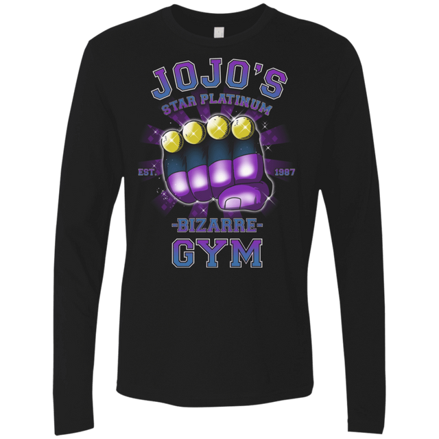 T-Shirts Black / S Star Platinum Gym Men's Premium Long Sleeve