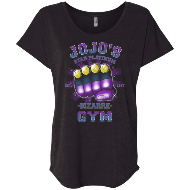 T-Shirts Vintage Black / X-Small Star Platinum Gym Triblend Dolman Sleeve