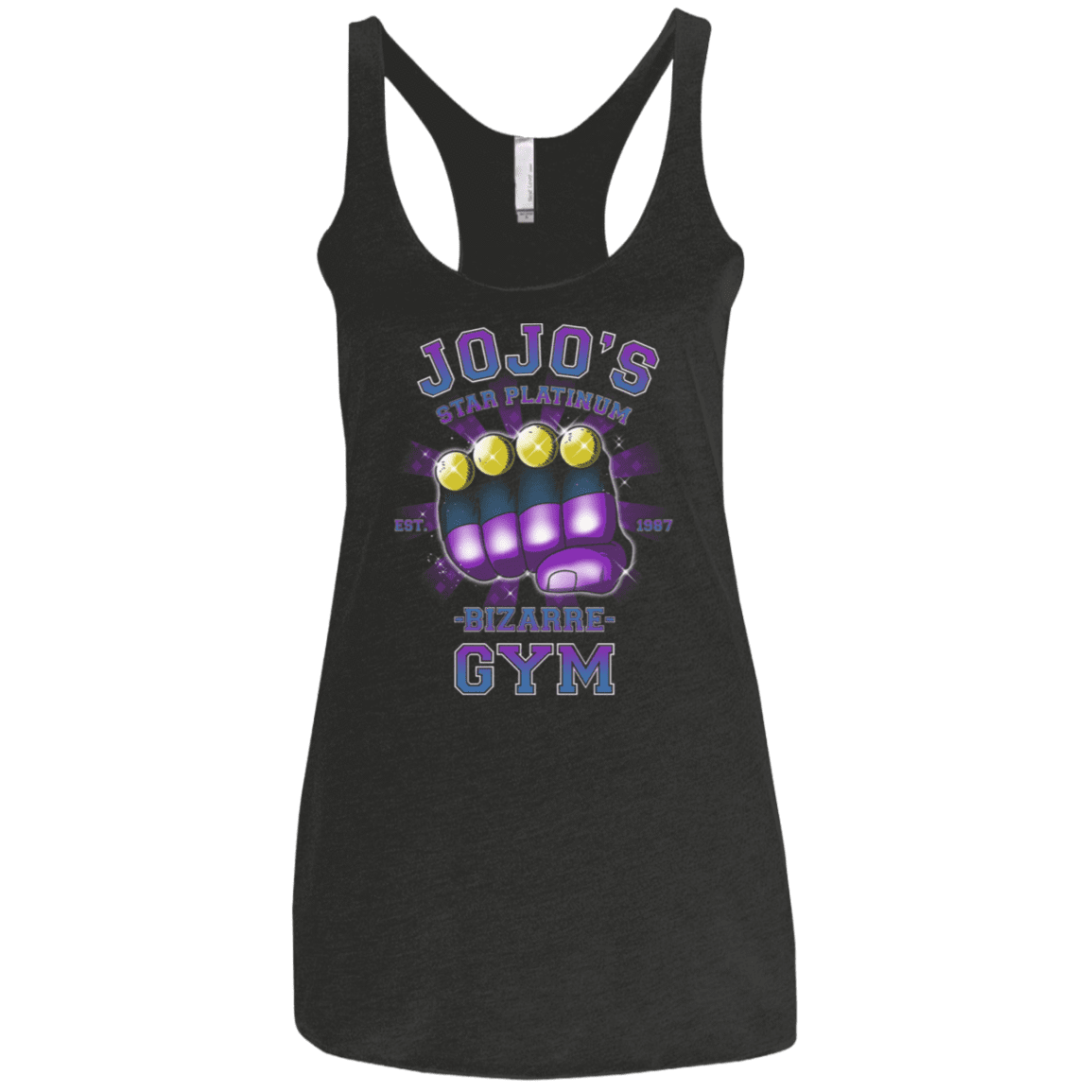 T-Shirts Vintage Black / X-Small Star Platinum Gym Women's Triblend Racerback Tank