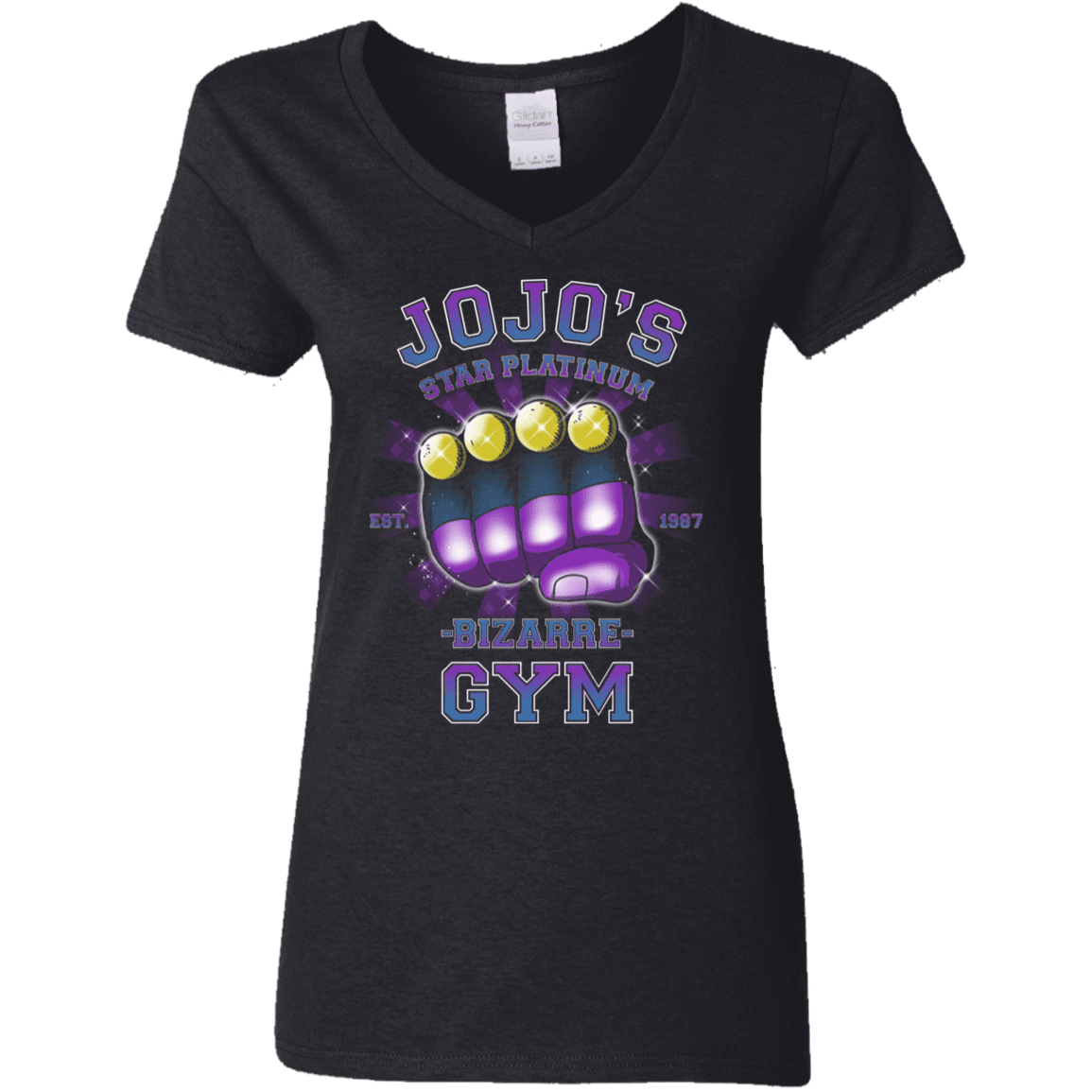 T-Shirts Black / S Star Platinum Gym Women's V-Neck T-Shirt