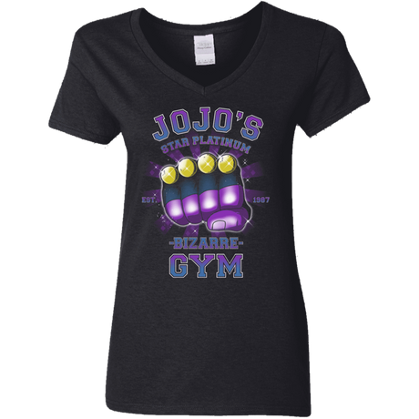 T-Shirts Black / S Star Platinum Gym Women's V-Neck T-Shirt