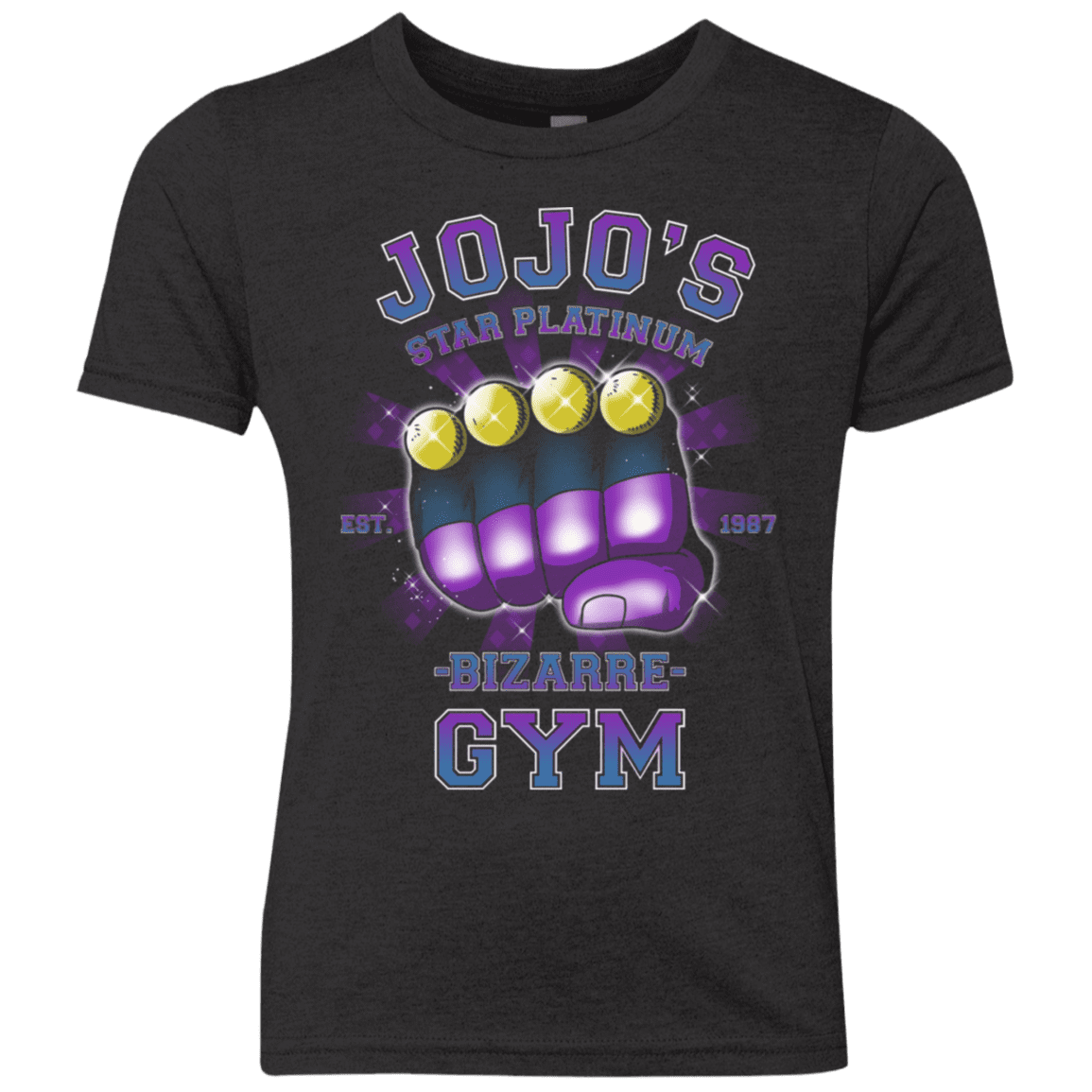 T-Shirts Vintage Black / YXS Star Platinum Gym Youth Triblend T-Shirt