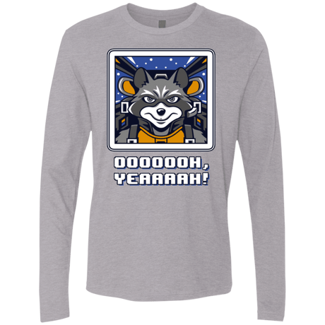 T-Shirts Heather Grey / Small Star Raccoon Men's Premium Long Sleeve