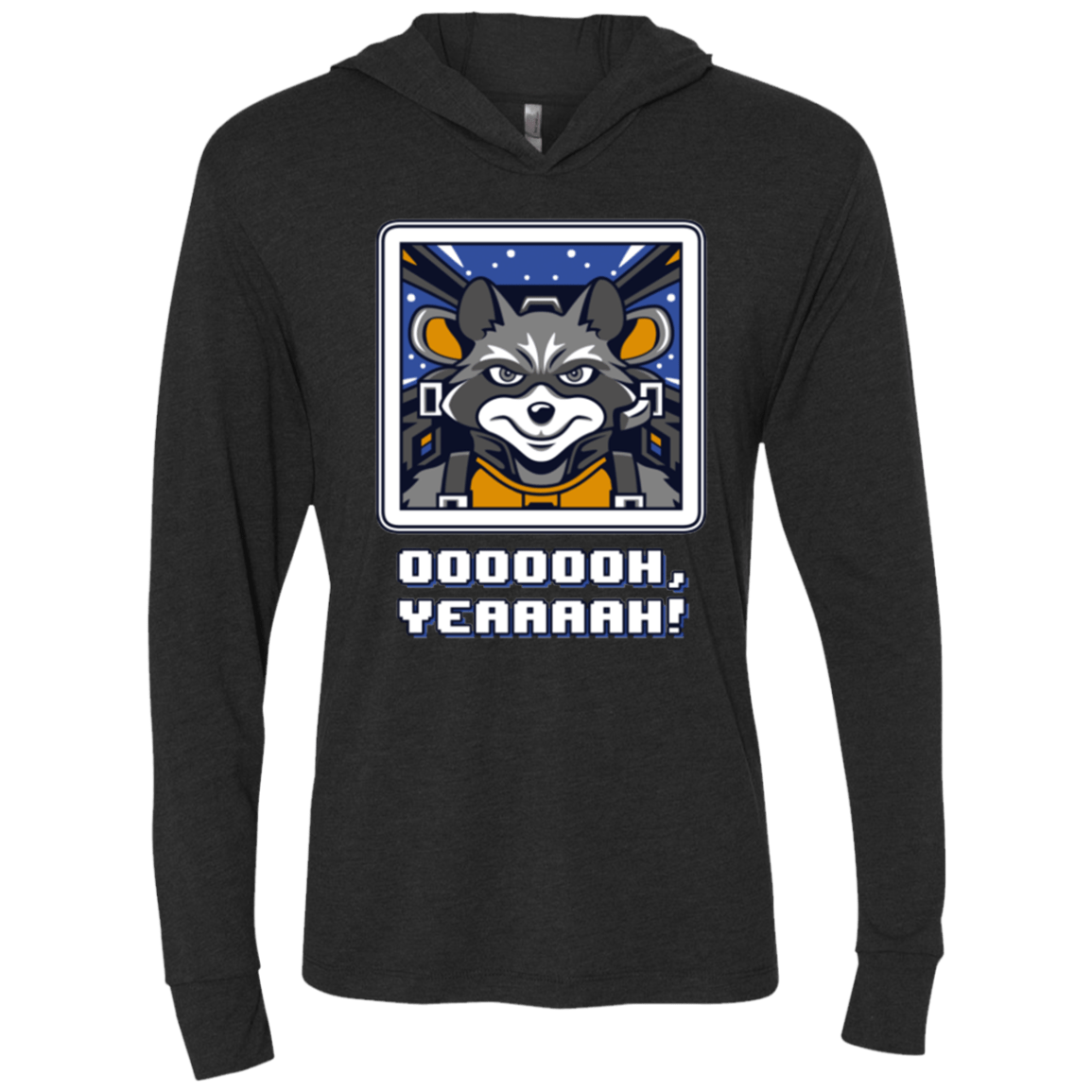 T-Shirts Vintage Black / X-Small Star Raccoon Triblend Long Sleeve Hoodie Tee