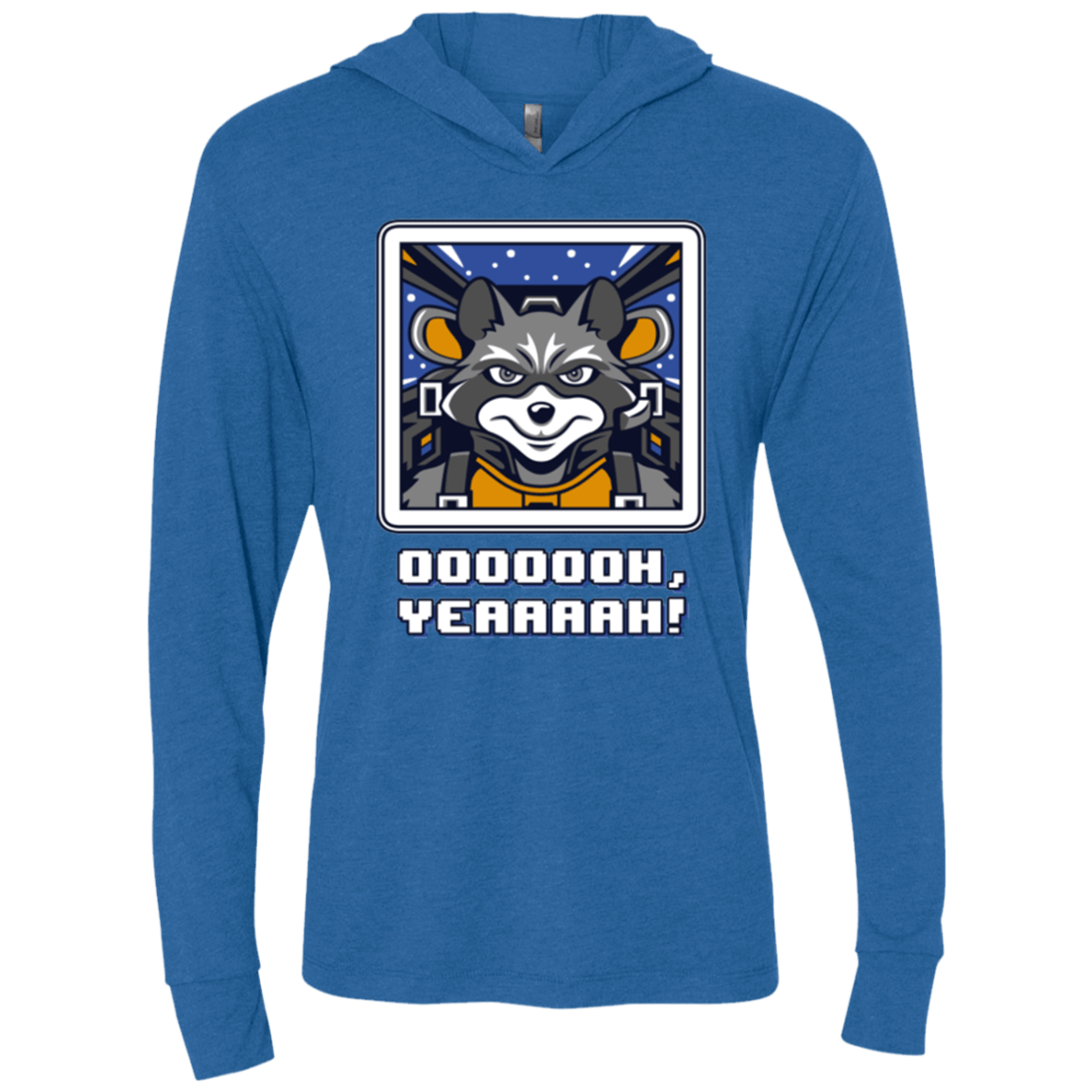 T-Shirts Vintage Royal / X-Small Star Raccoon Triblend Long Sleeve Hoodie Tee