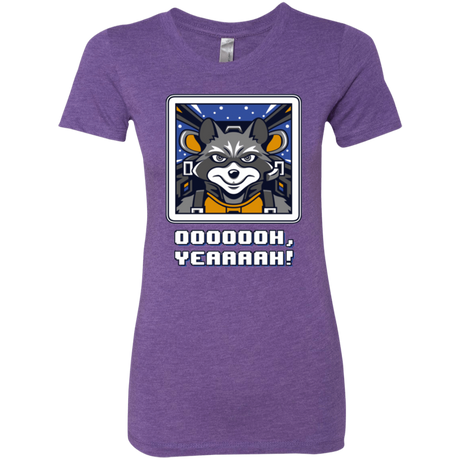 T-Shirts Purple Rush / Small Star Raccoon Women's Triblend T-Shirt