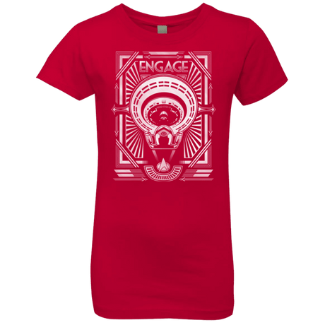 T-Shirts Red / YXS Star Trek Engage Girls Premium T-Shirt