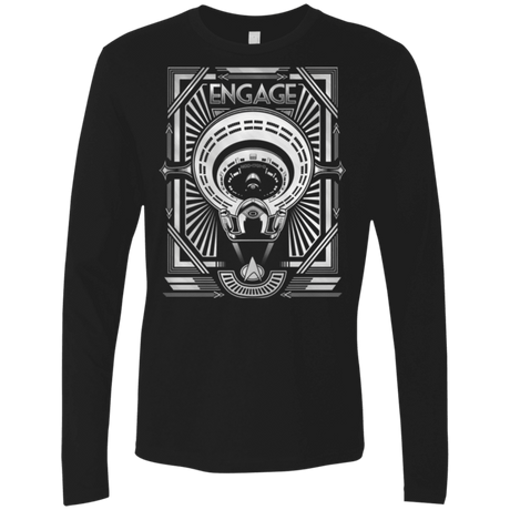 T-Shirts Black / Small Star Trek Engage Men's Premium Long Sleeve
