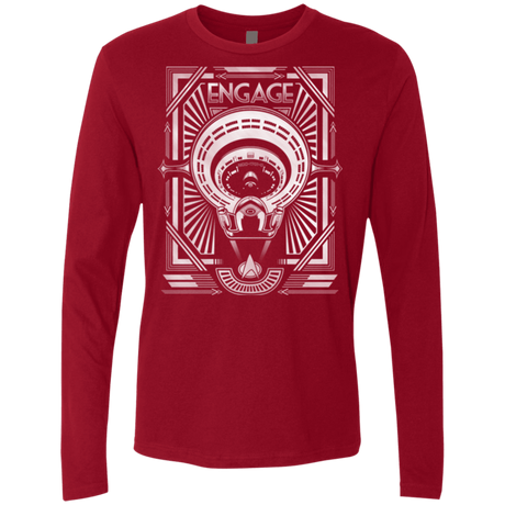 T-Shirts Cardinal / Small Star Trek Engage Men's Premium Long Sleeve