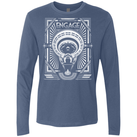 T-Shirts Indigo / Small Star Trek Engage Men's Premium Long Sleeve