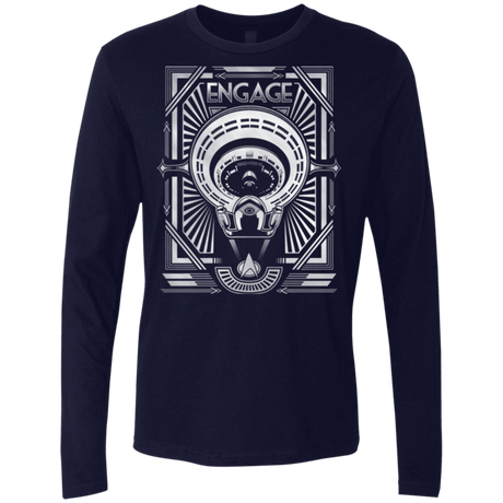 T-Shirts Midnight Navy / Small Star Trek Engage Men's Premium Long Sleeve