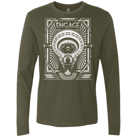 T-Shirts Military Green / Small Star Trek Engage Men's Premium Long Sleeve