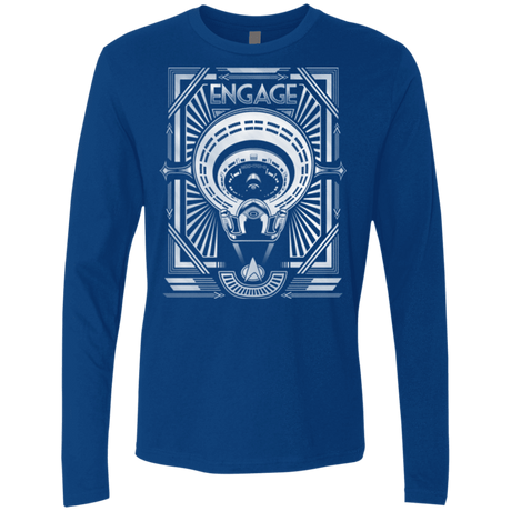 T-Shirts Royal / Small Star Trek Engage Men's Premium Long Sleeve