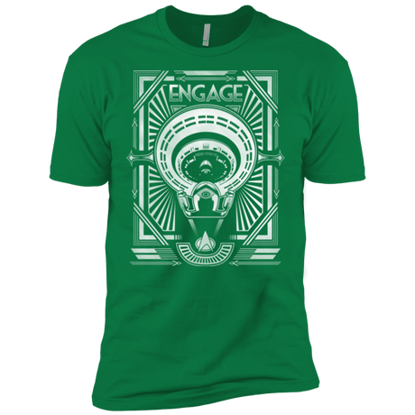 T-Shirts Kelly Green / X-Small Star Trek Engage Men's Premium T-Shirt