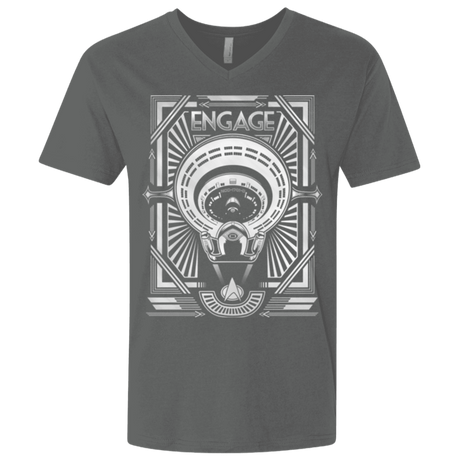 T-Shirts Heavy Metal / X-Small Star Trek Engage Men's Premium V-Neck
