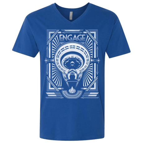 T-Shirts Royal / X-Small Star Trek Engage Men's Premium V-Neck