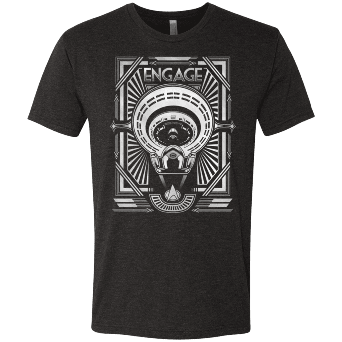 T-Shirts Vintage Black / Small Star Trek Engage Men's Triblend T-Shirt