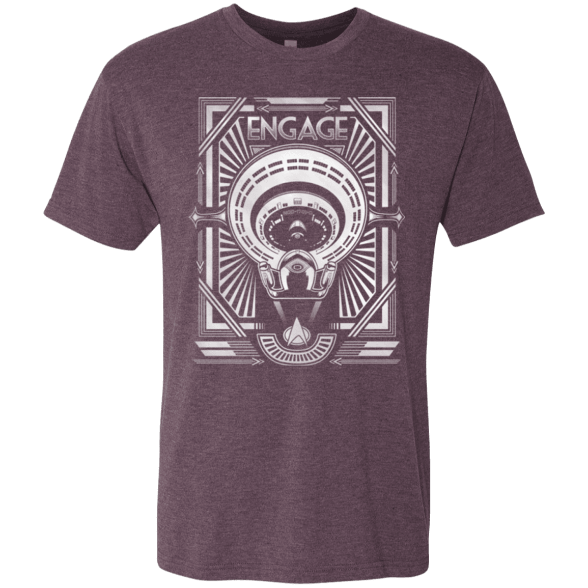 T-Shirts Vintage Purple / Small Star Trek Engage Men's Triblend T-Shirt