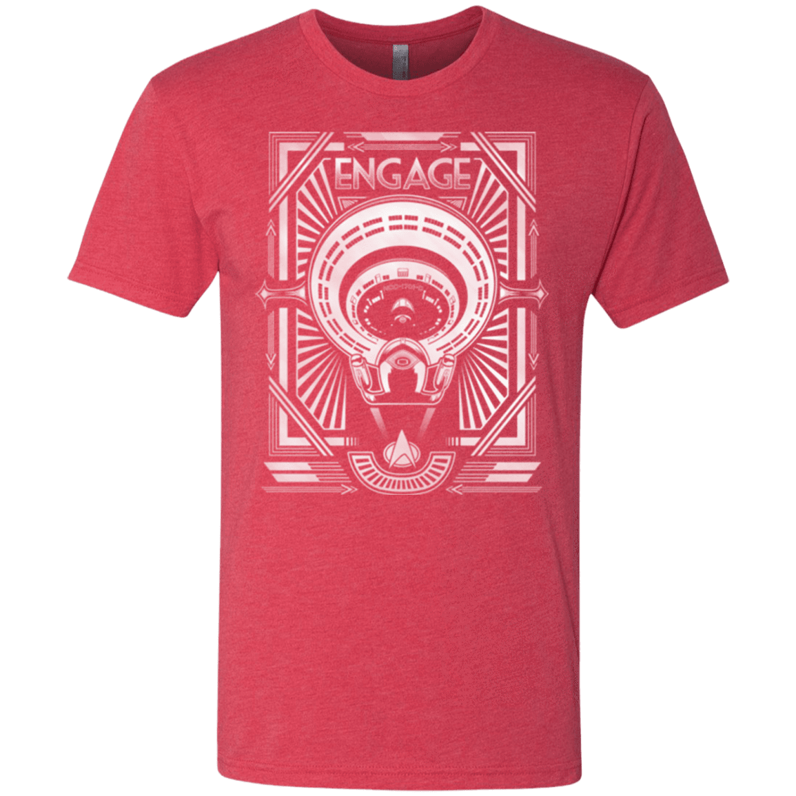 T-Shirts Vintage Red / Small Star Trek Engage Men's Triblend T-Shirt